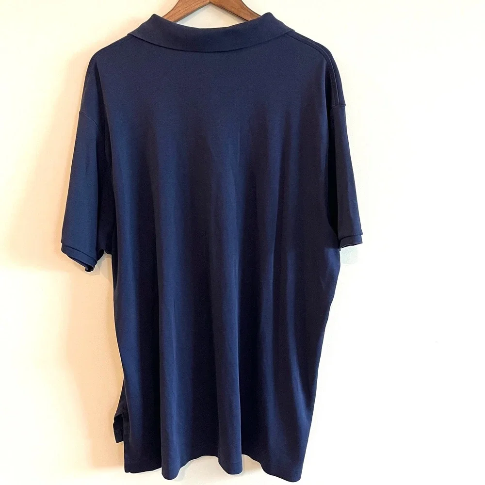 Polo Ralph Lauren Mens Navy Blue Cotton Short Sleeve Polo Shirt 2XB